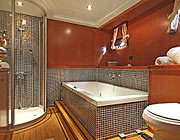 the luxurious bath of the master cabin - M/S ARABELLA