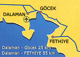 Airport distances to Dalaman