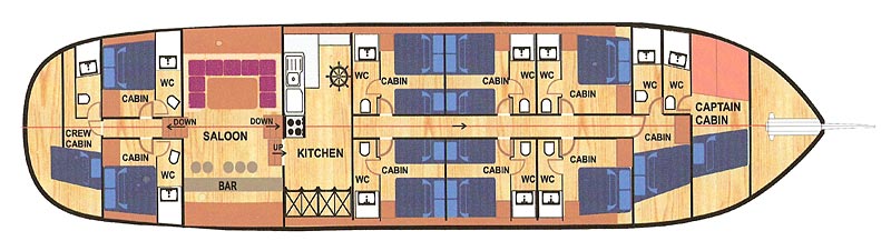 M/S TANYELI - perfect layout of a classical gulet