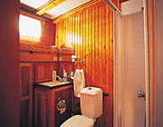 Private bath with real shower cabin in M/S ANGEL