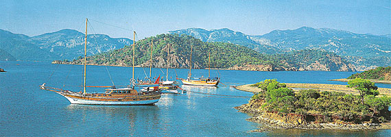 the beautiful bay of Gocek near Fethiye