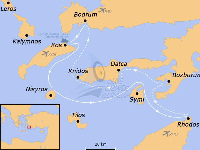 Cabin Charter Blue Cruise from Bodrum - South Dodecanese - Gulet holiday