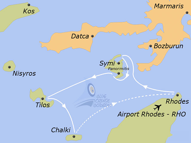 Blue Cruise Rhodes - Nisyros - Symi