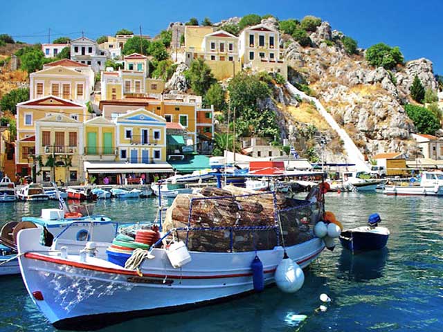 Symi harbour - Dodecanese - Gulet holiday Blue Cruise