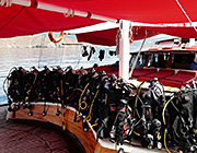 SCUBA Cruise in Turkey -
                                    Equipment on traditional gulet