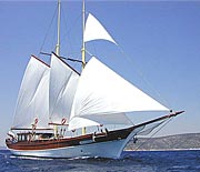 a typical Gulet for Cabin Charter
