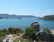 old Lycian sarcophagus is watching
                                over the bay