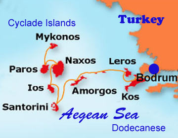 Blaue Reise Cyclades