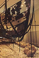 Das älteste Wrack eine Schiffes steht im Bodrumer Museum