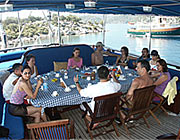 Spacious aftdeck - the social meeting point of all KAYHAN boats