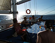 sundowner is best served on front deck - M/S KAYHAN