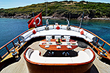 private yacht charter - SMYRNA aftdeck