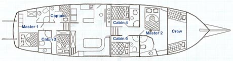 ample space in 6 cabins - M/S TUFAN 5