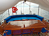 aft deck with table